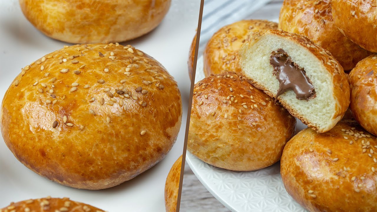 بريوش (كرص) محشي بالنوتيلا - جد خفيف و هش