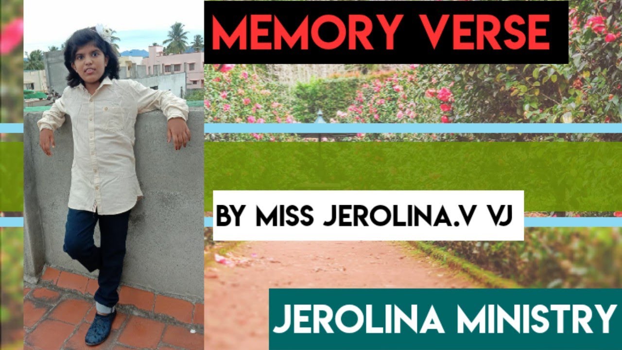 English Memory Verse / By Miss Jerolina VJ /Jerolina Ministry /Jesus Never Fails