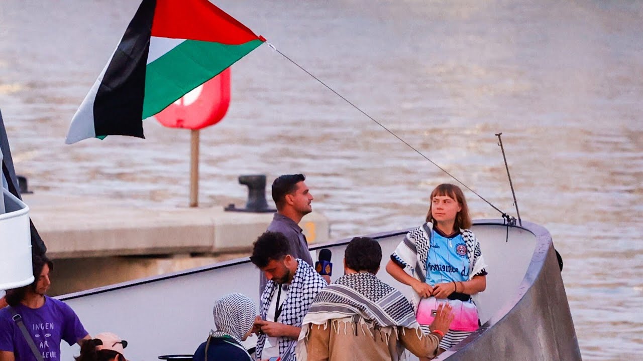 &lsquo;An absolute shocker&rsquo;: Greta Thunberg&rsquo;s flotilla hit with drones and ABBA music