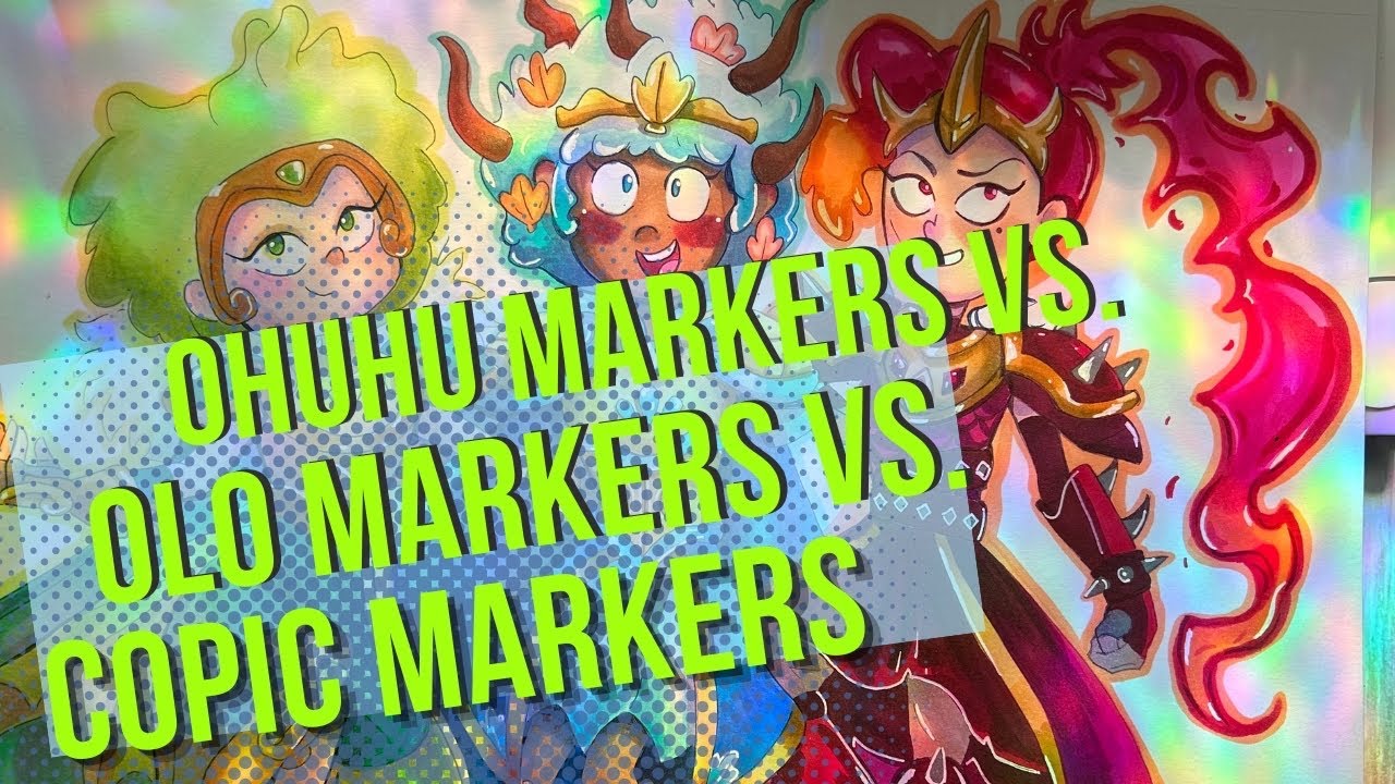 COMPARING ALCOHOL MARKERS - OHUHU Markers Vs. OLO Markers Vs. COPIC Markers