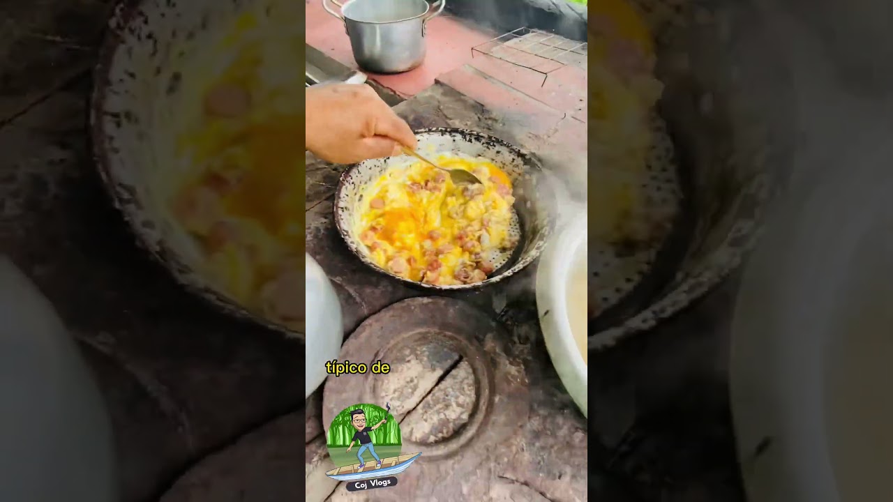 🛶 Preparando el desayuno en un fog&oacute;n 🔥tipo de una finca Caquete&ntilde;a en la 🌳Amazon&iacute;a 🇨🇴🛶