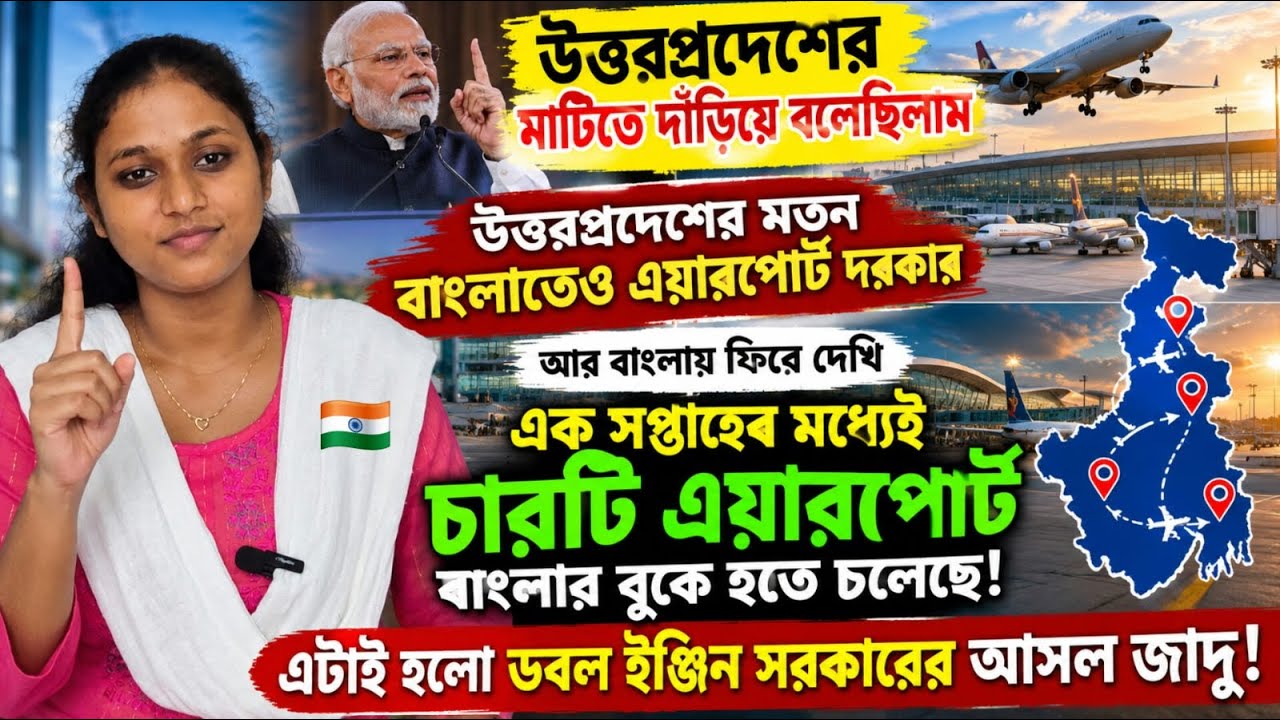 Four new airports are coming to Bengal.
