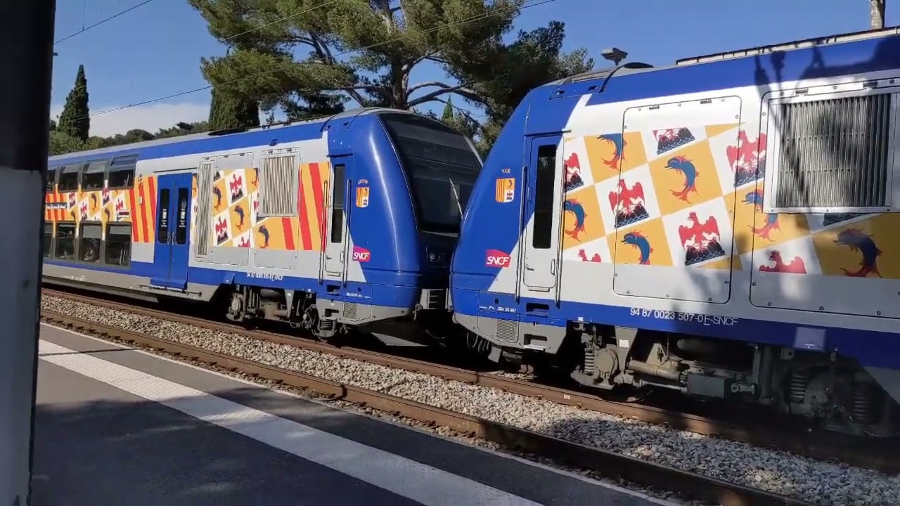 TGV inoui et TER en gare de La Ciotat