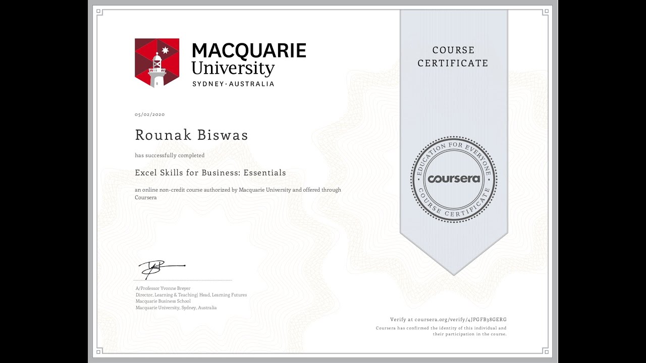 Coursera | Excel Skills for Business: Essentials All Quizzes Answers and Solutions