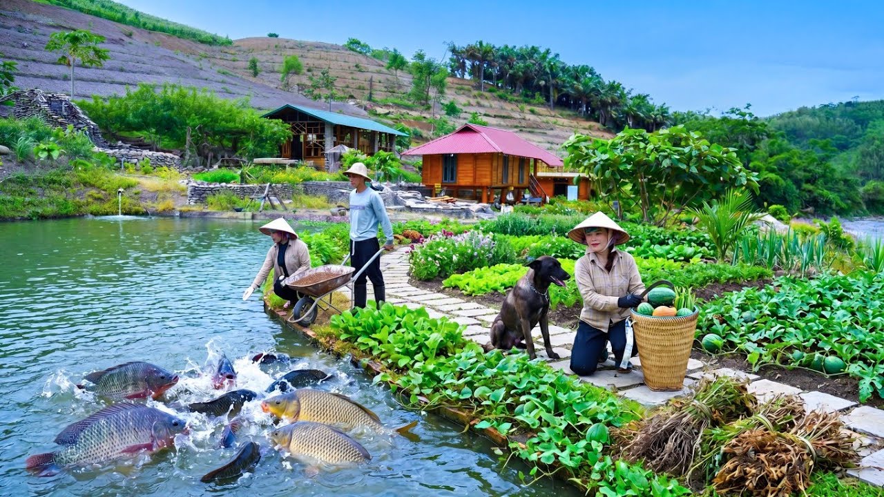 From Weeds to Paradise: Full Garden Makeover in One Day 🌿 Harvesting & Pond Cleaning