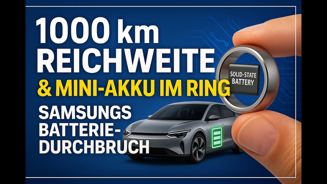 1000 km Reichweite & Mini-Akku im Ring: Samsungs Batterie-Durchbruch