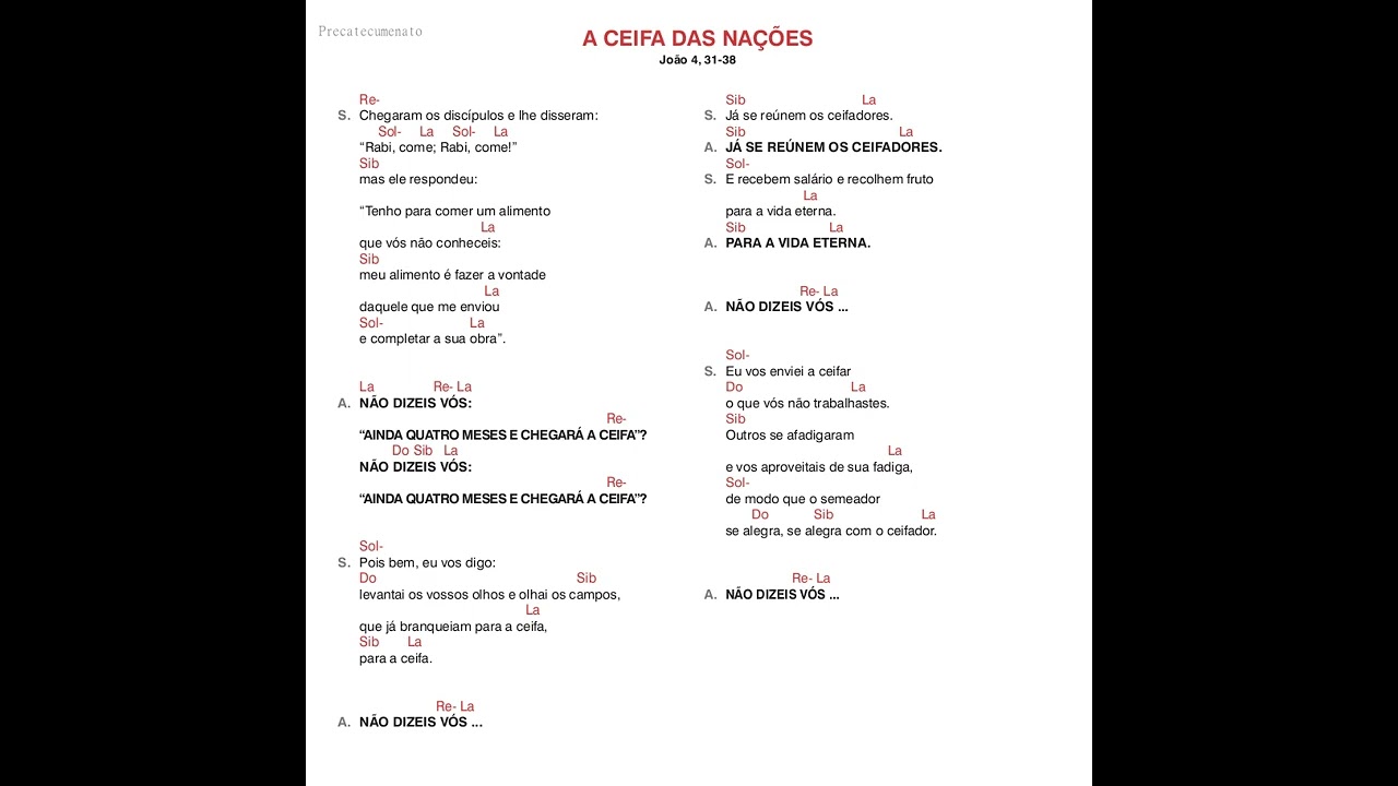 A ceifa das nacoes - Neocatecumenato