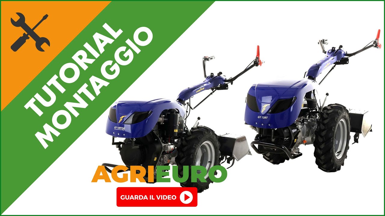 Motocoltivatore semovente a ruote Goodyear GY 13 RT/GY 10 RTDE: montaggio completo
