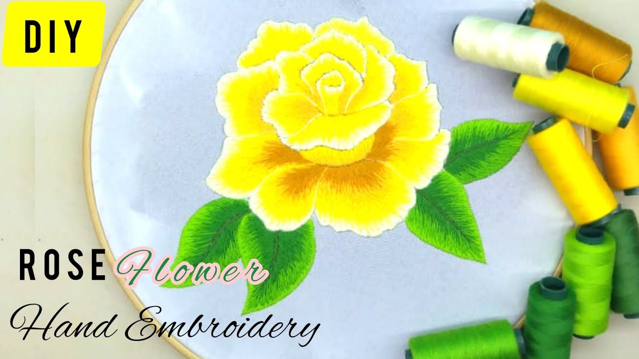 Hand embroidery rose flower | Sulam benang bunga mawar | Rosas bordadas a mano