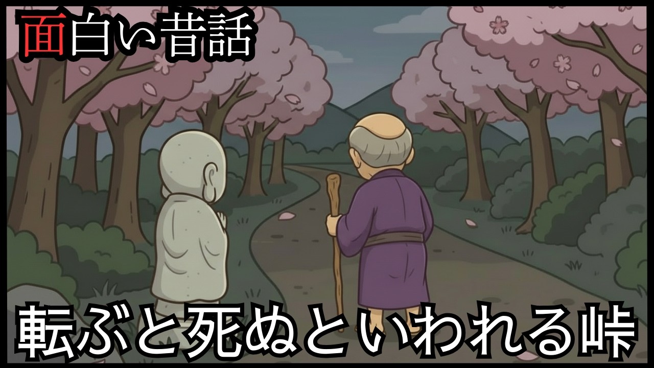 転ぶと死ぬと言われた峠で、長生きしてしまったおじいさんの話  (楽しい昔話)