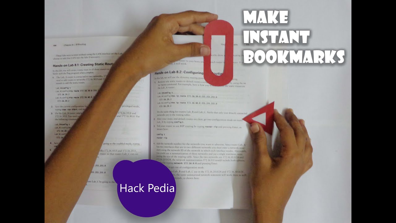 Make Instant Bookmarks for Books (Art & Craft)
