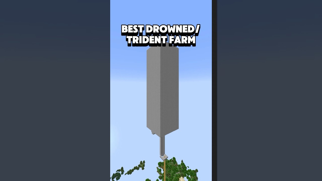 Best Trident Farm In Minecraft! #minecraft #survival #minecraftfarm
