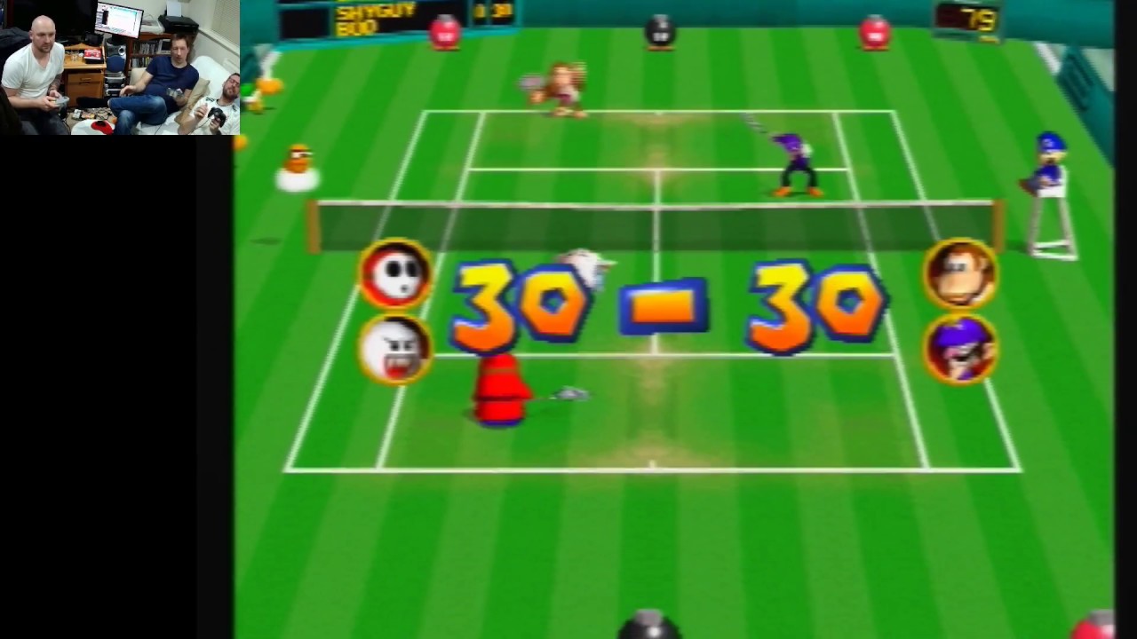 Mario Tennis - N64 multiplayer gameplay - Games Night