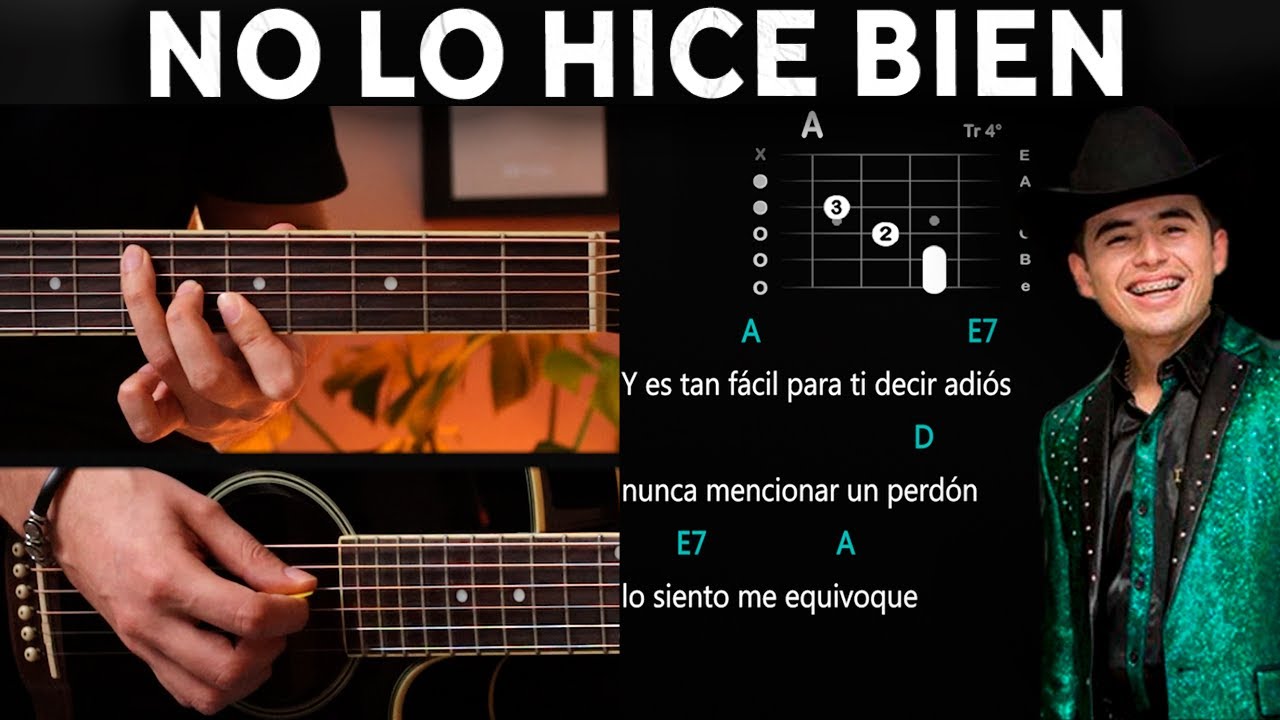 No Lo Hice Bien - Los Plebes Del Rancho De Ariel Camacho GUITARRA Tutorial / DEMO | Acordes