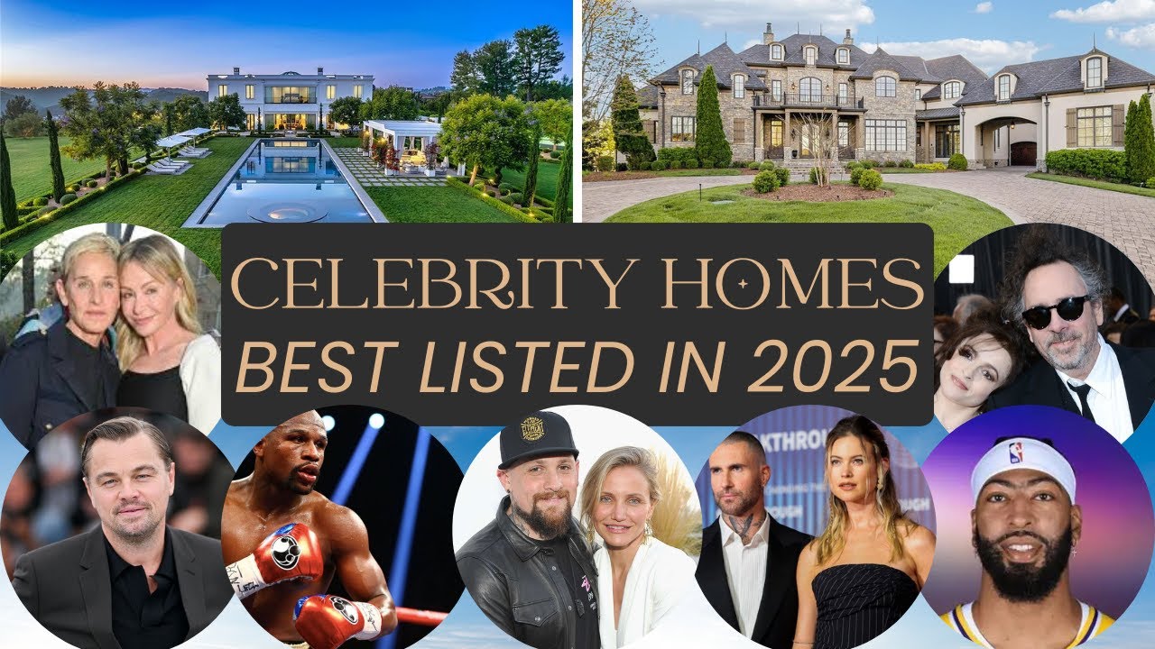 CELEBRITY HOMES FOR SALE (BEST OF 2025). FROM COUNTRY ESTATES TO MEGA MANSIONS. 🏰