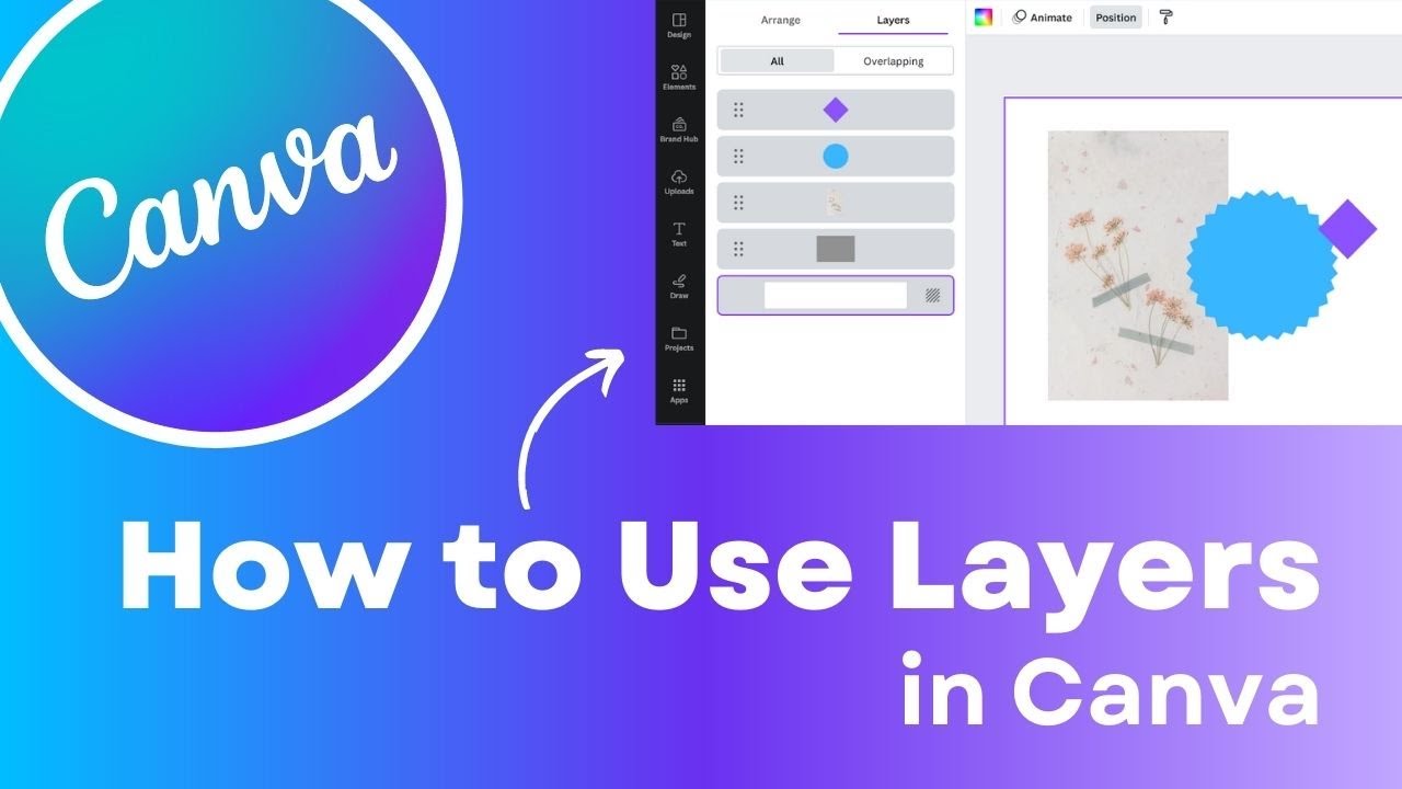 Как использовать слои в Canva