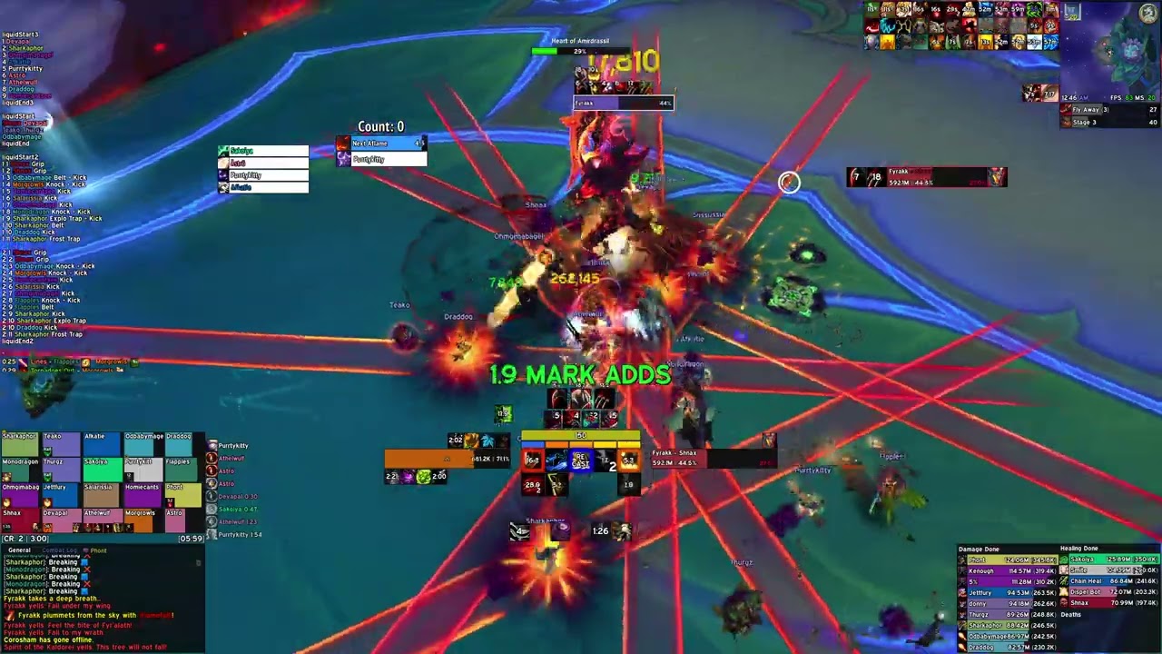 Mythic Fyrakk (CE) - Feral Druid POV - Nascent Team 8