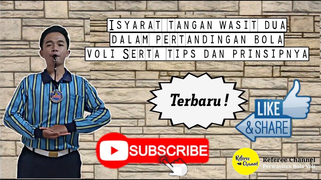 Isyarat tangan wasit dua dalam pertandingan bola voli