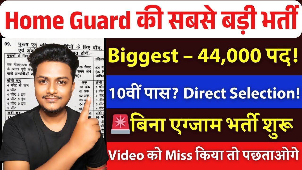 होमगार्ड भर्ती 2025 Online Apply | Home Guard Recruitment 2025 | Govt job Vacancy 2025 | Govt job