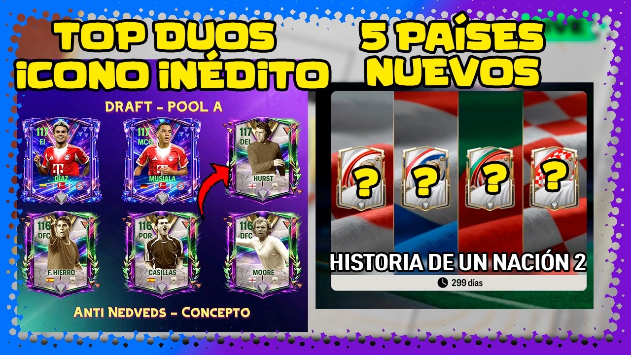Icono totalmente inédito, primeros jugadores Top Duos y vienen 5 países a Histoira de una nación