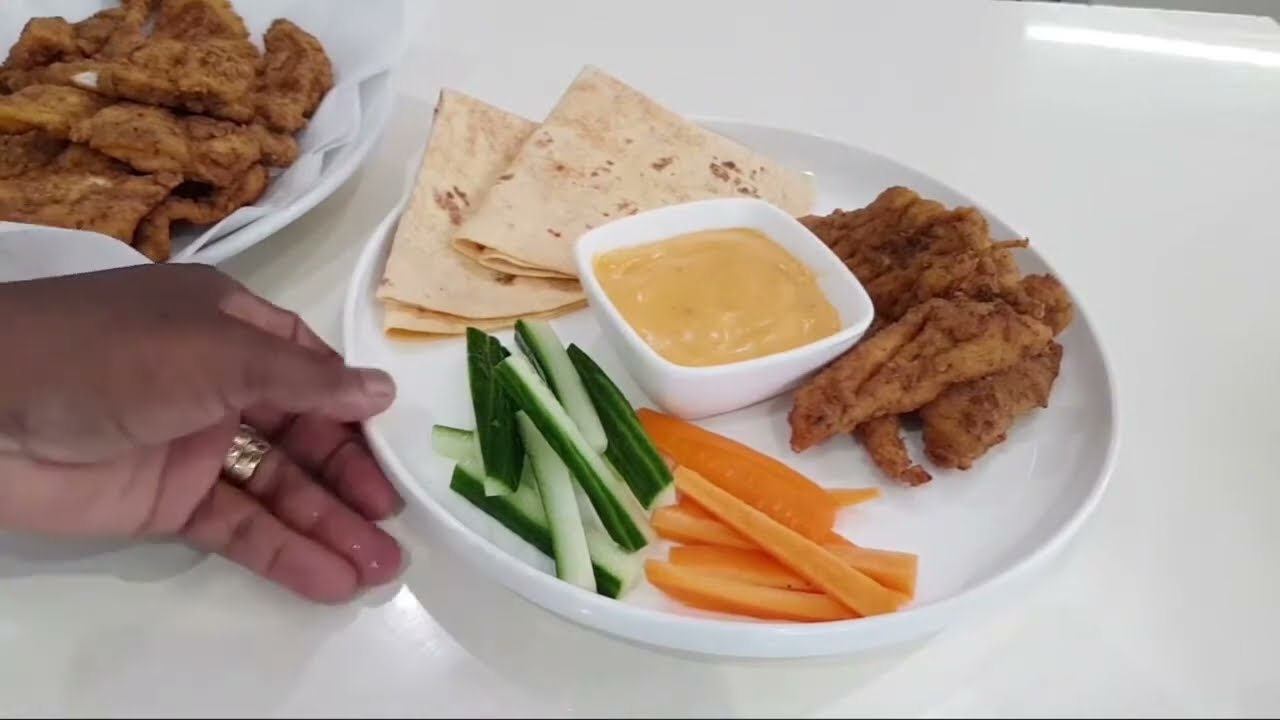 Crispy Chicken tenders| with sauce |with sides