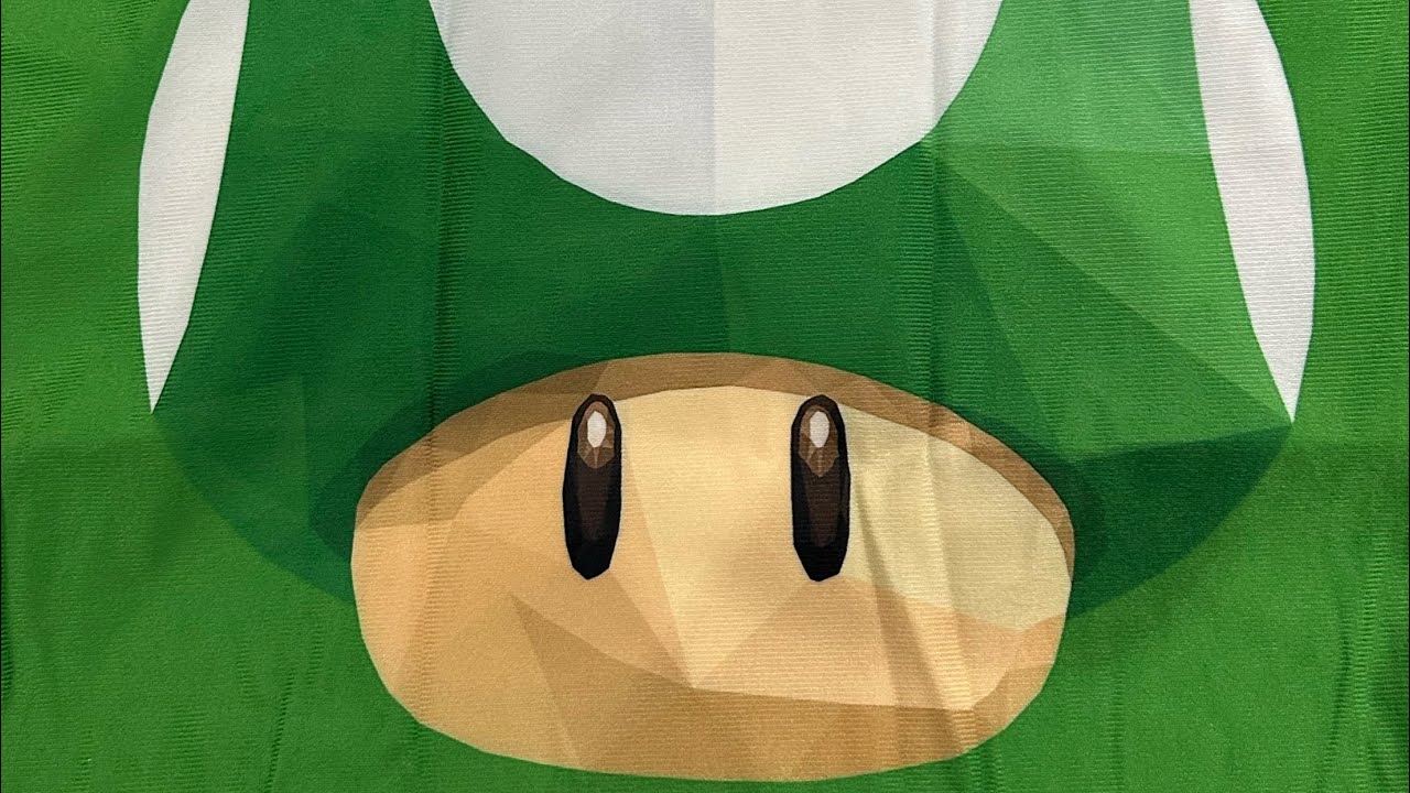 Gaming room reveals including Super Mario Bros 1 up Mushroom pillow covers for the daybed!!!