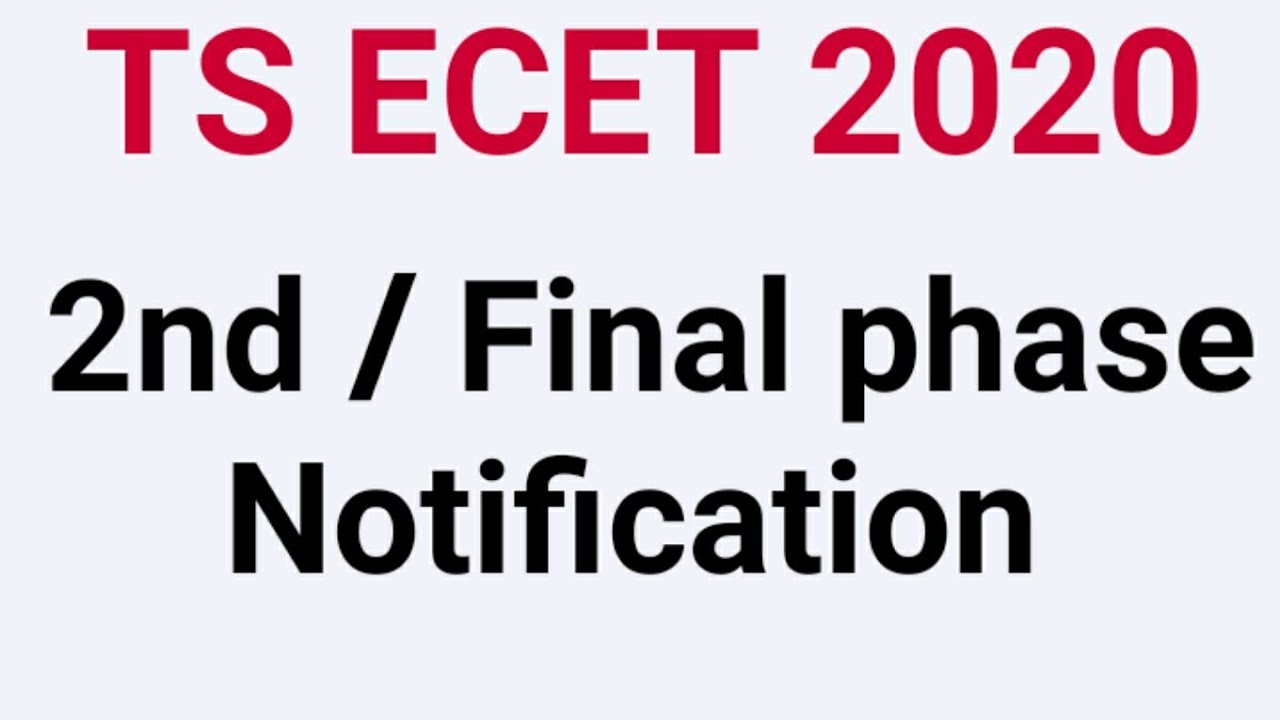 TS ECET 2020 FINAL PHASE NOTIFICATION | TS ECET 2020 2ND PHASE NOTIFICATION