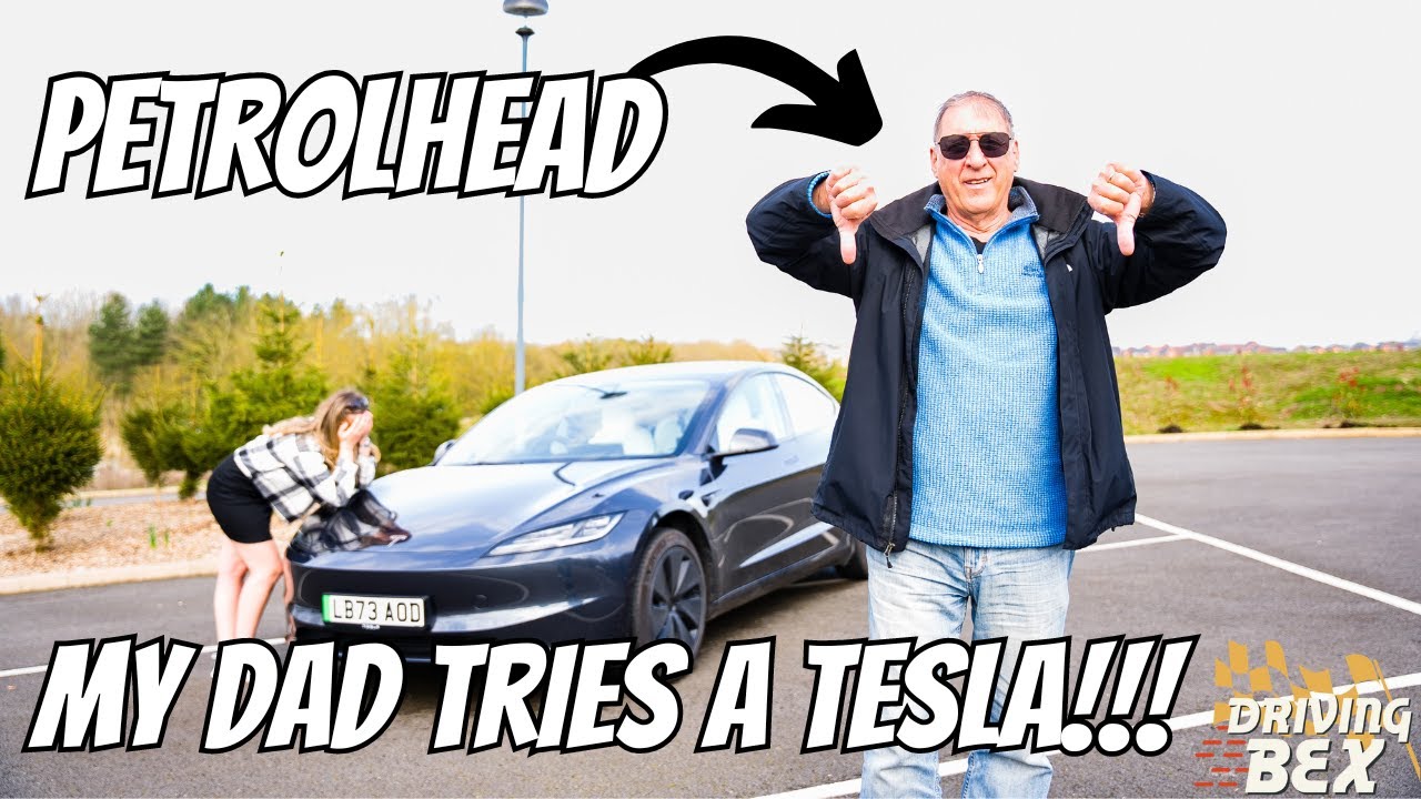 Мой папа-петролевик пробует Tesla?!! | Первые впечатления об электромобиле, проблемы с вождением ...