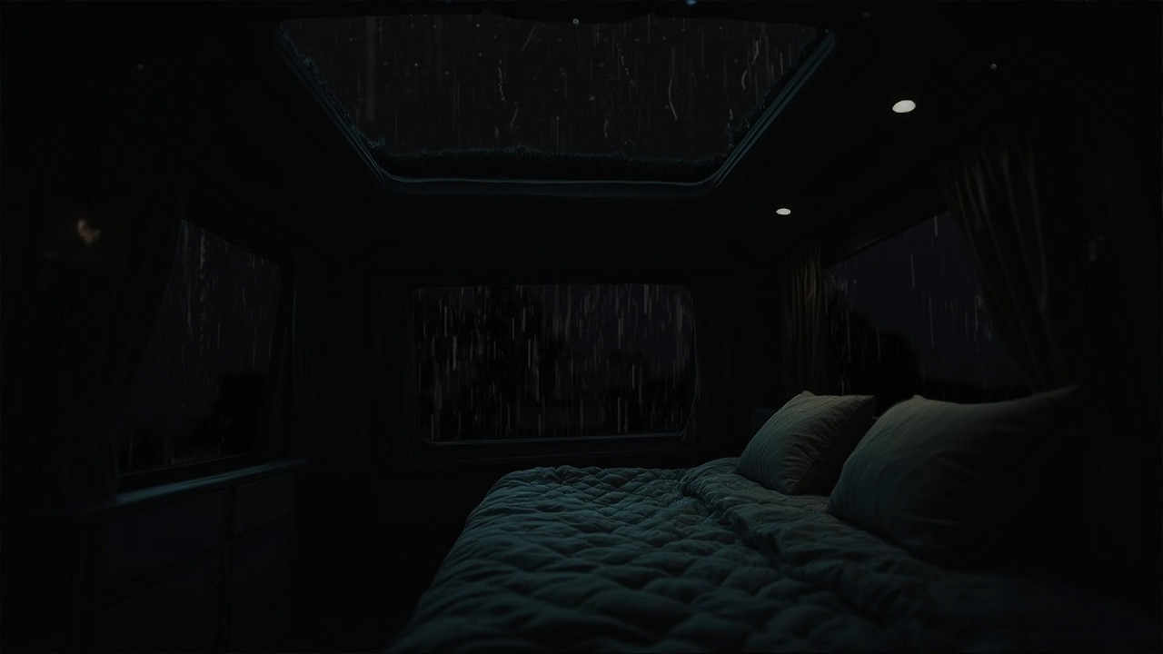 No Ads, Rain & Thunder on RV Windows 🌧️Cozy Camper Van Ambience for Deep Sleep and Total Relaxation