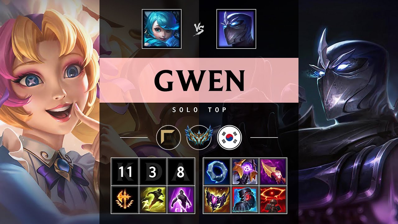 Gwen Top vs Shen - KR Challenger Patch 25.13