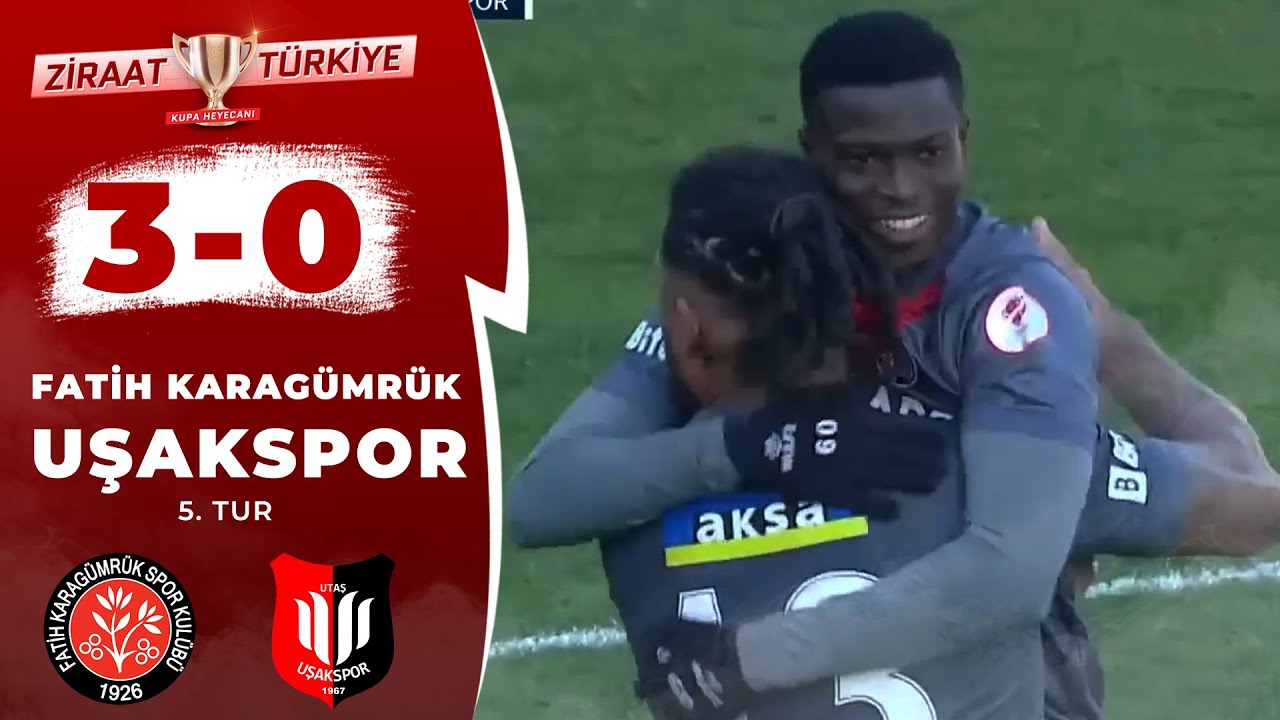 Fatih Karagümrük 3 - 0 Uşakspor Maç Özeti (Ziraat Türkiye Kupası 5. Tur Maçı) 21.12.2022