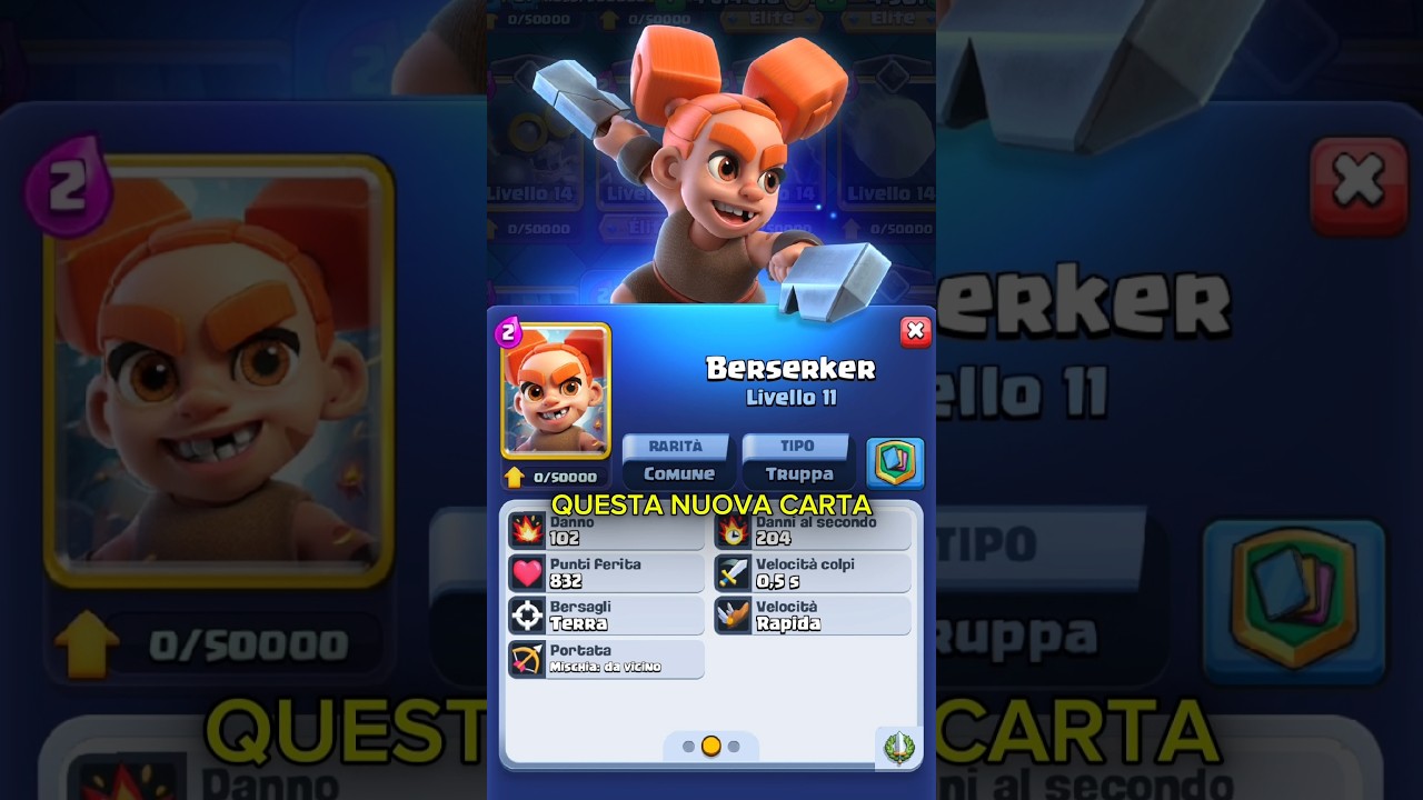 Nuova Carta BERSERKER in Clash Royale #Berserker #ClashRoyale