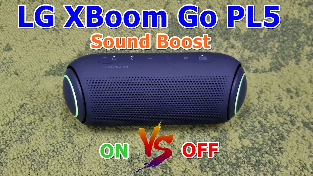 รีวิวลำโพง Bluetooth speaker LG XBoom Go PL5 sound boost On vs Off Volume at 70%