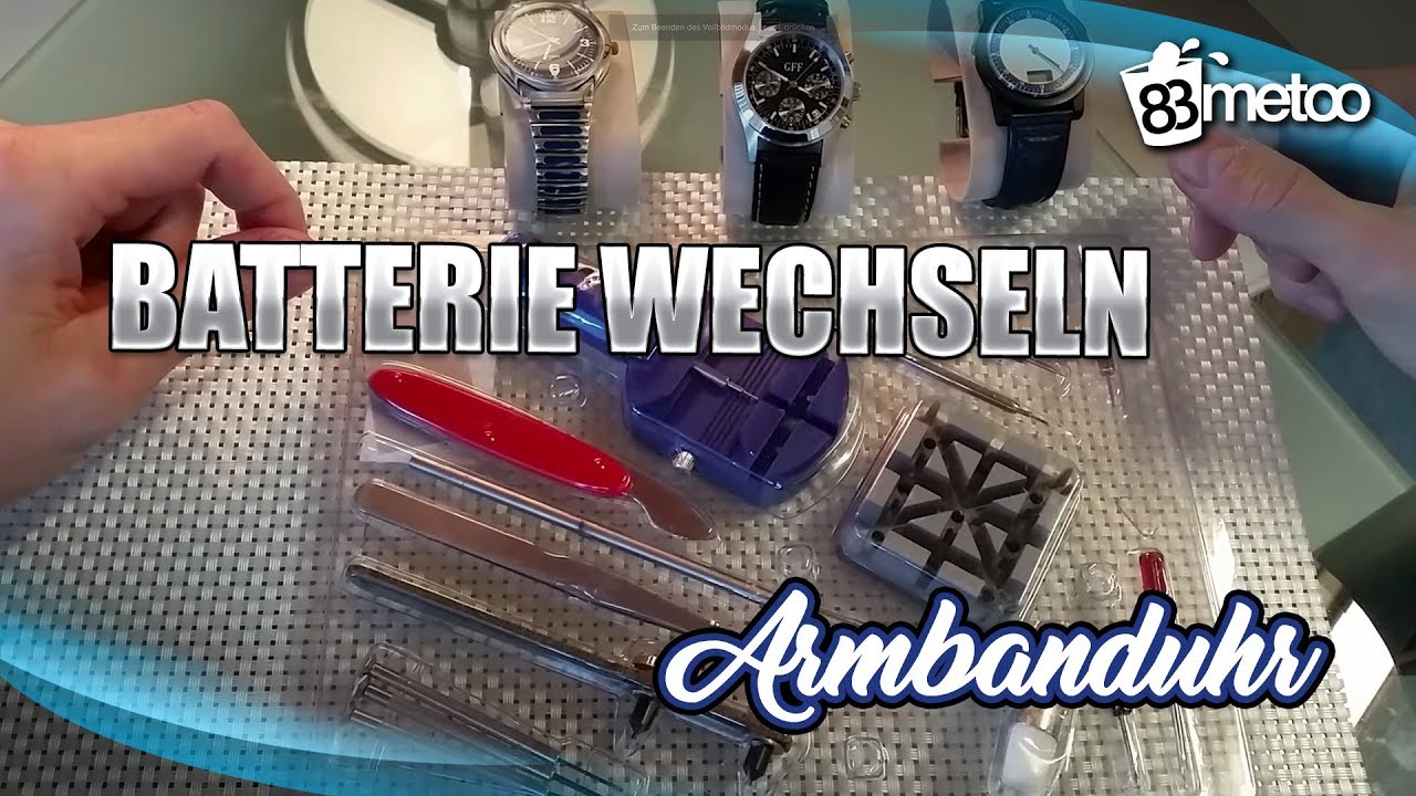 Armbanduhr Batterie wechseln  - Anleitung für alle Uhrtypen / Verschlussdeckel