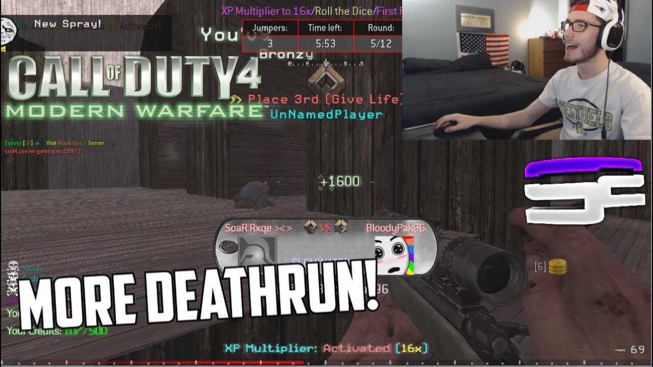 SNIPER ROOM GOD! (CoD4 Deathrun)