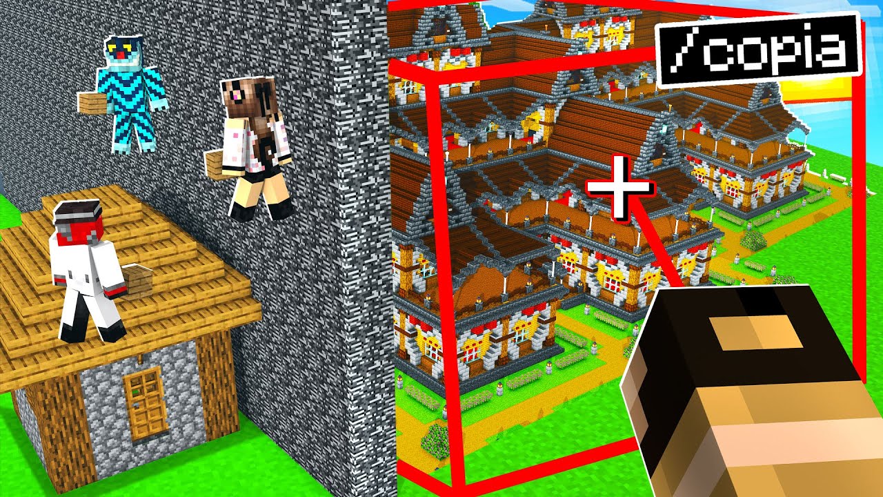 HO IMBROGLIATO DI NASCOSTO NELLA SFIDA CASA CONTRO CASA SU MINECRAFT!!
