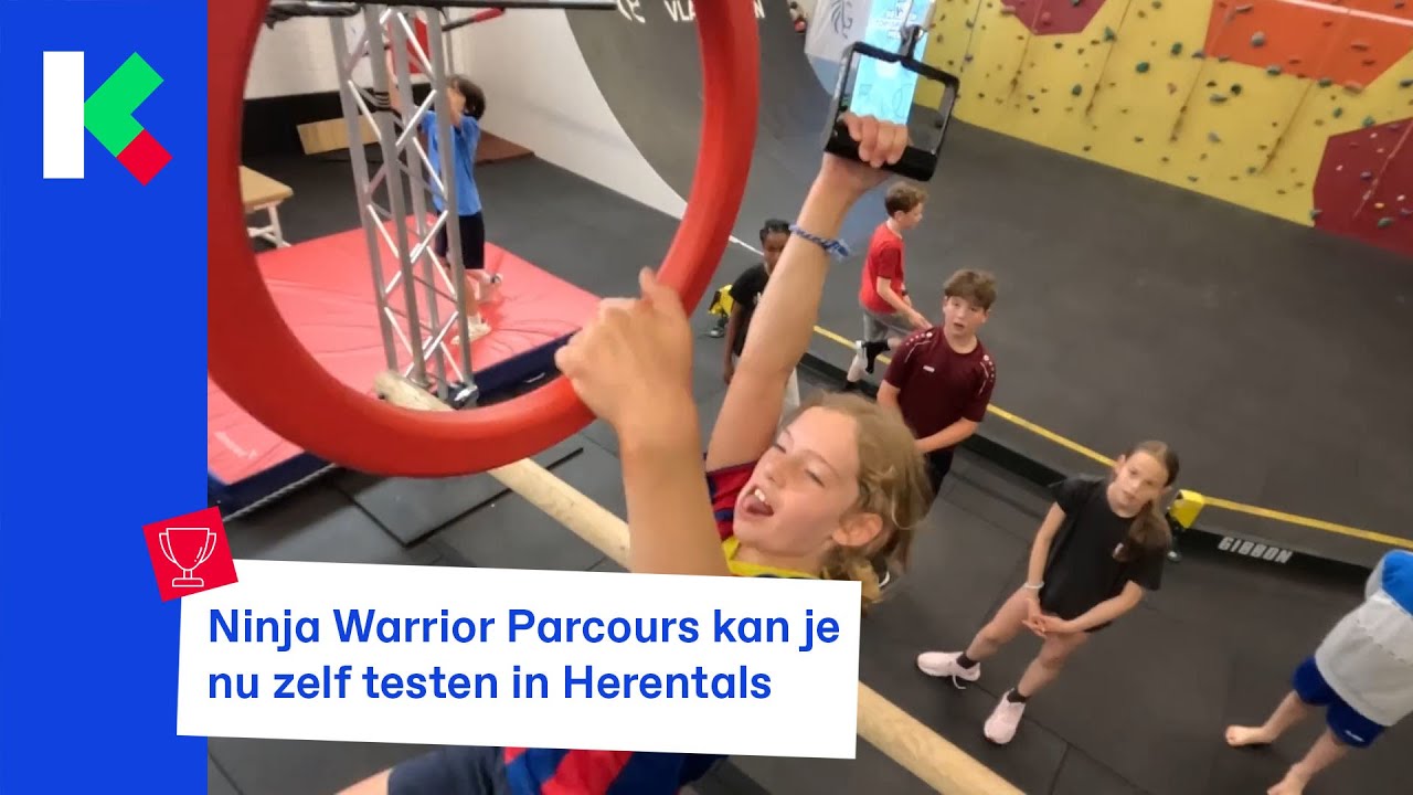 Klimmen en hangen, dat is het Ninja Warrior Parcours!