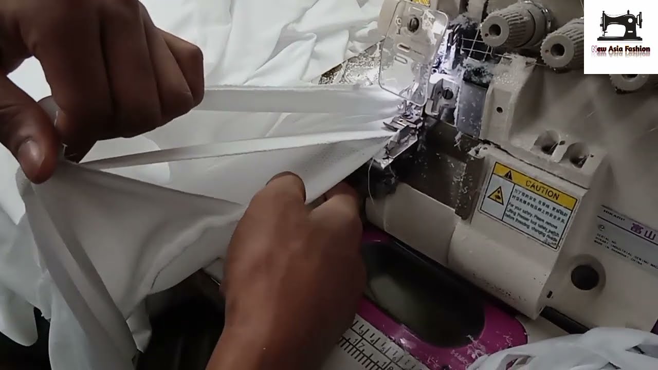 কিভাবে নেক জয়েন করে (রাউন্ড নেক /গোল নেক) How to Nack join overlock
