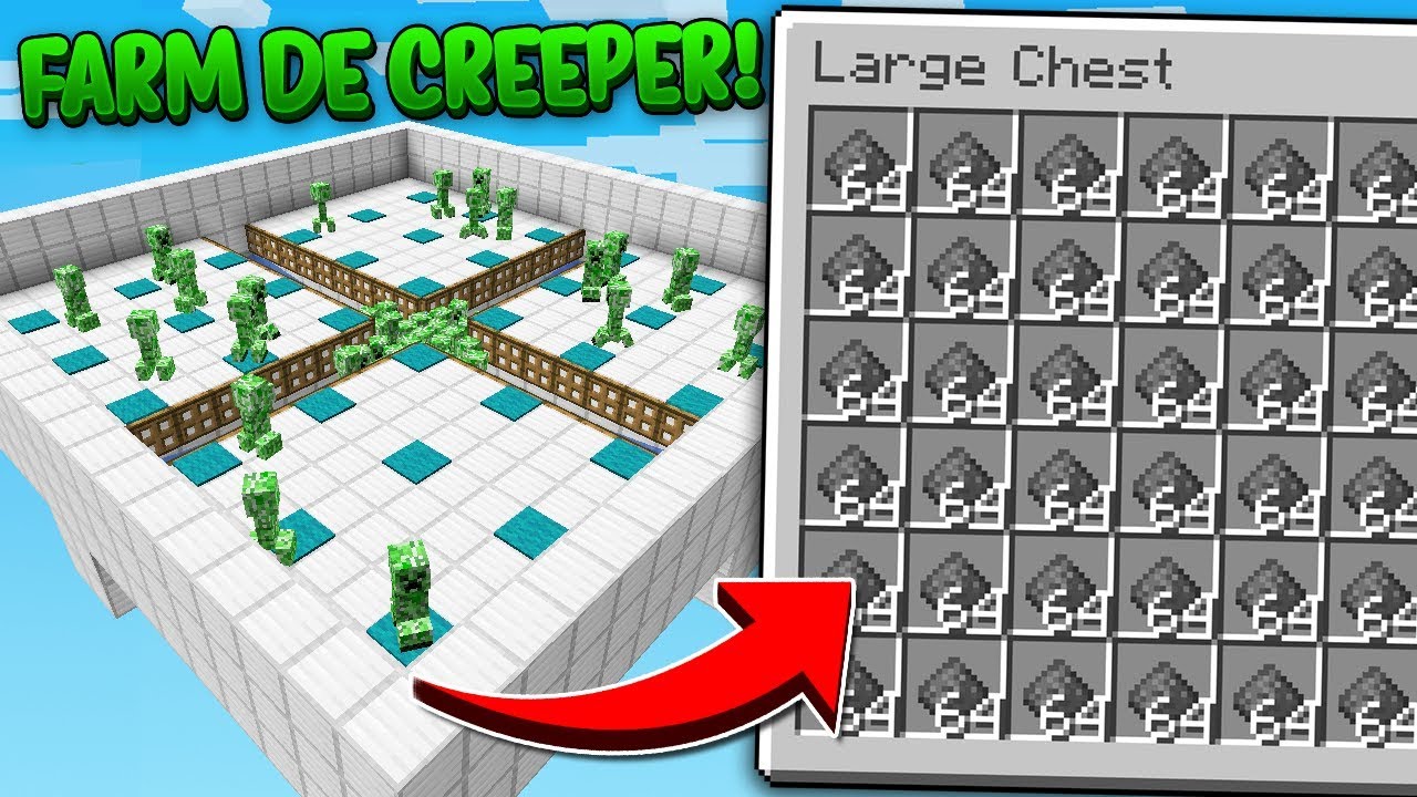 Minecraft Origens #70: FARM AUTOMÁTICA DE CREEPER E GUNPOWDER/PÓLVORA!