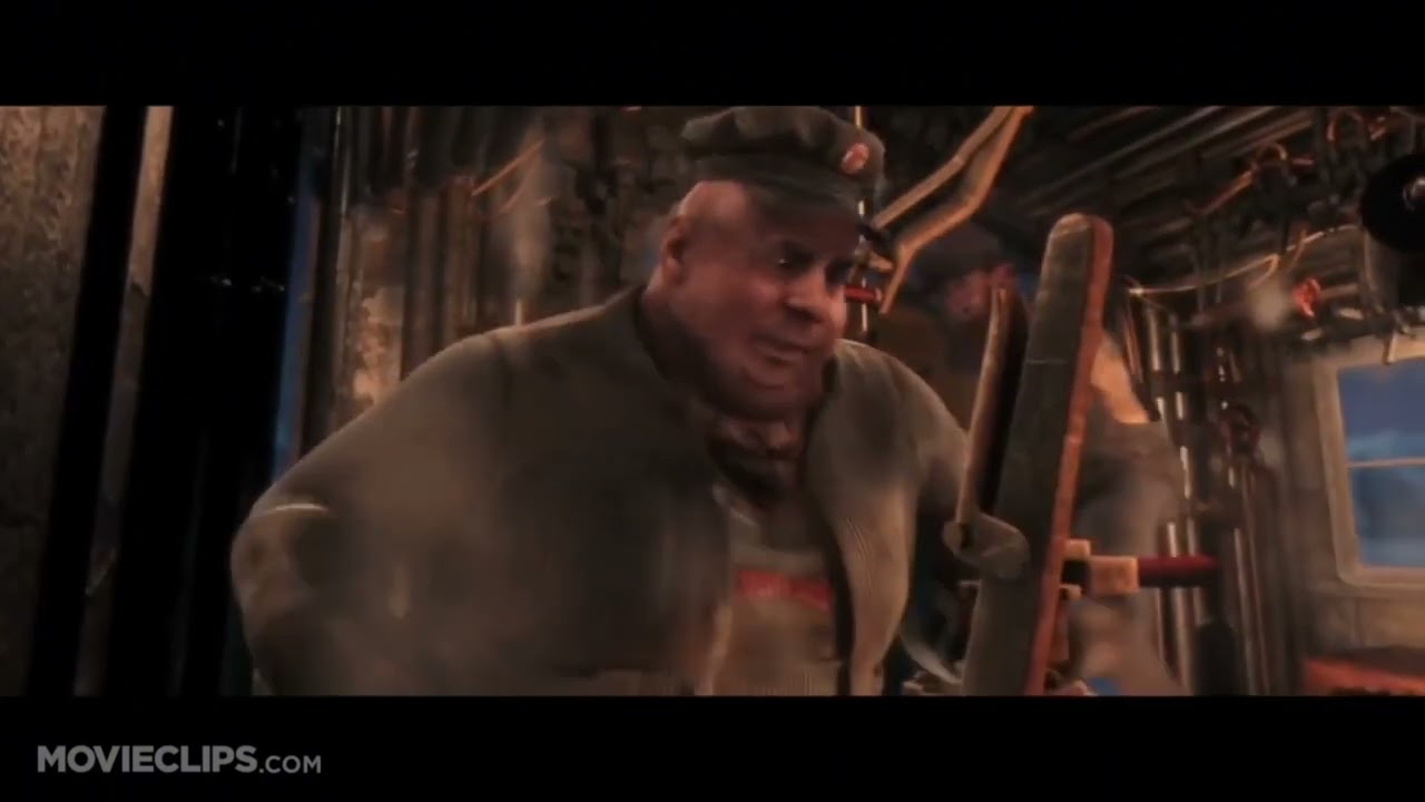 polar Express cracking ice scene with runaway theme and sfx