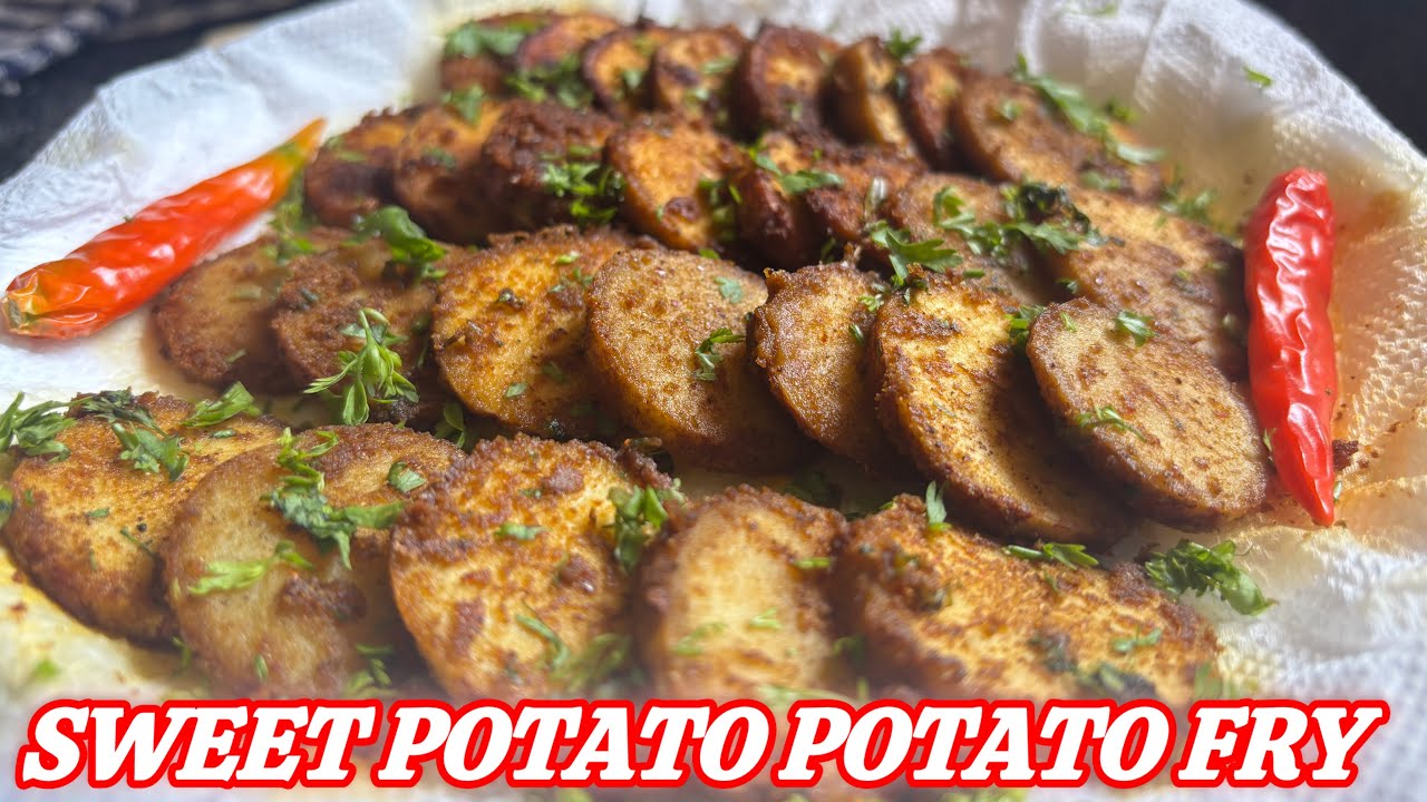 Evening snacks Sweet potato 🍠 fry in Kannada 