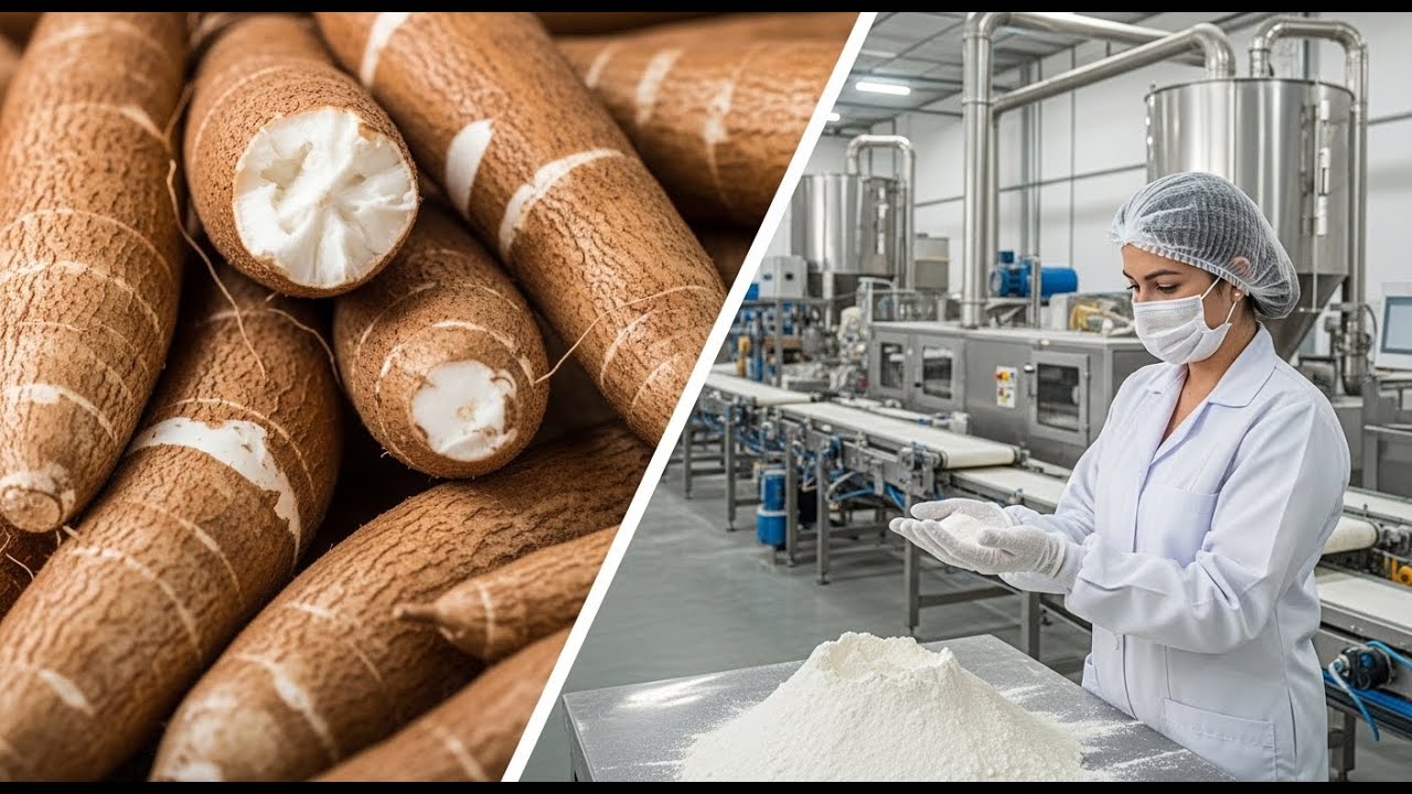 Inside America’s Cassava Flour Factory | From Fresh Roots to Ultra-Fine Food-Grade Flour