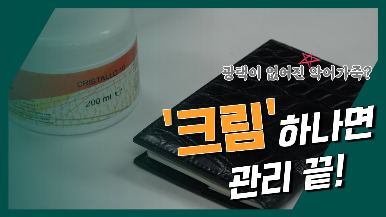 빛을 잃은 악어 가죽🤔고민할 필요 없음! 이 크림만 있으면 처음 그 광택 그대로 딱 돌려드립니다