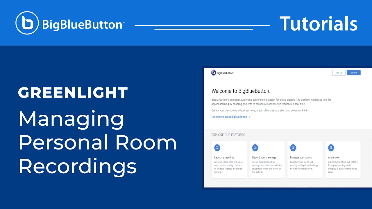 How To Manage BigBlueButton Recordings In Greenlight