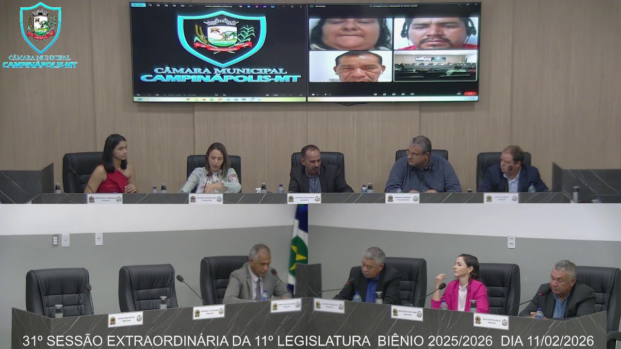 31º SESSÃO EXTRAORDINÁRIA DA 11º LEGISLATURA  BIÊNIO 2025/2026  DIA 11/02/2026