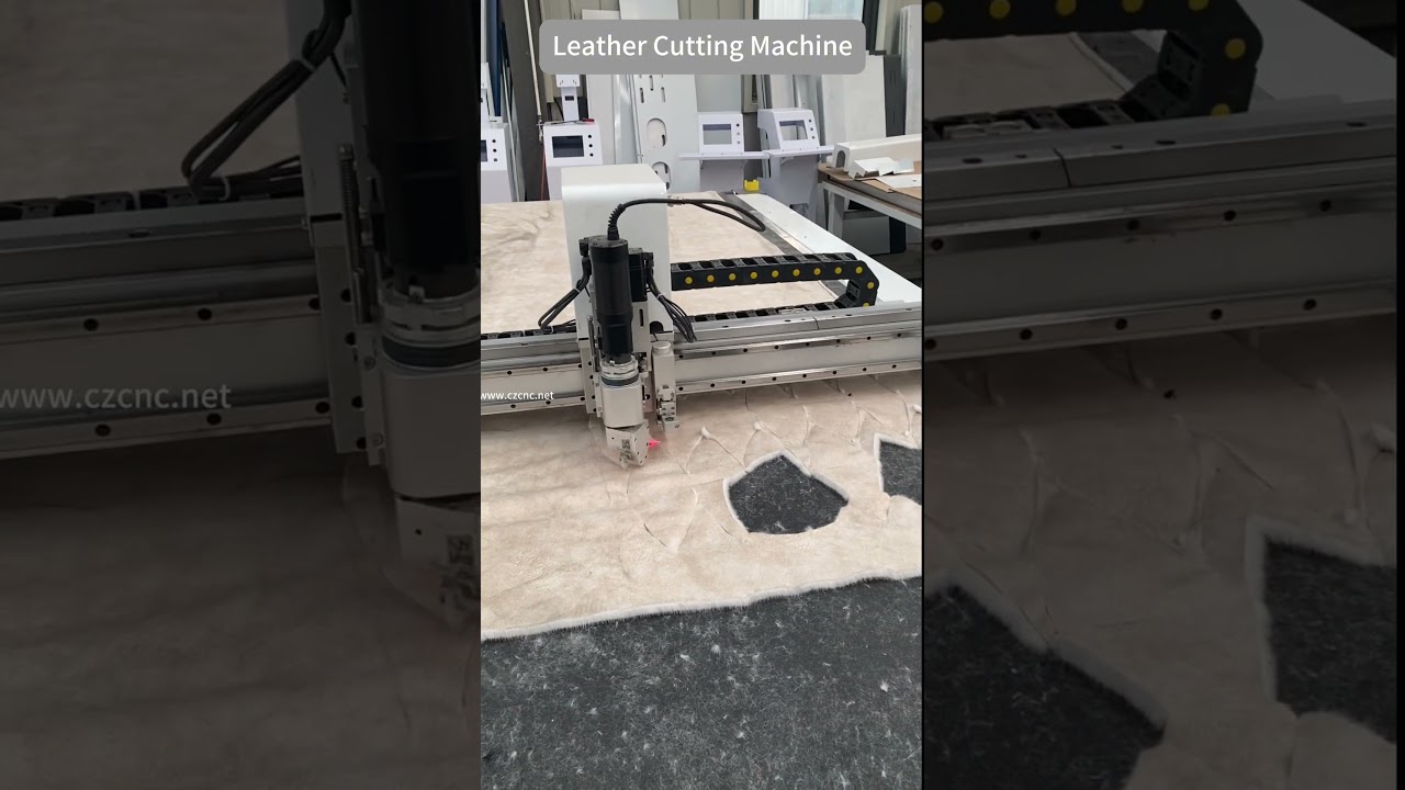Automatic Fur Leather CNC Rotary Knife Cutting Machine