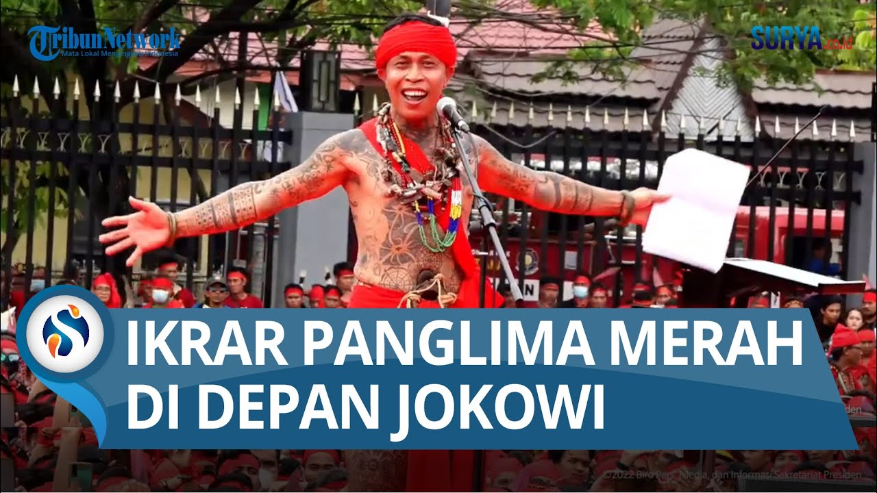 PIMPIN RIBUAN PASUKAN, Begini Ikrar Panglima Jilah ke Jokowi, Kami Rindu ada Jenderal dari Dayak