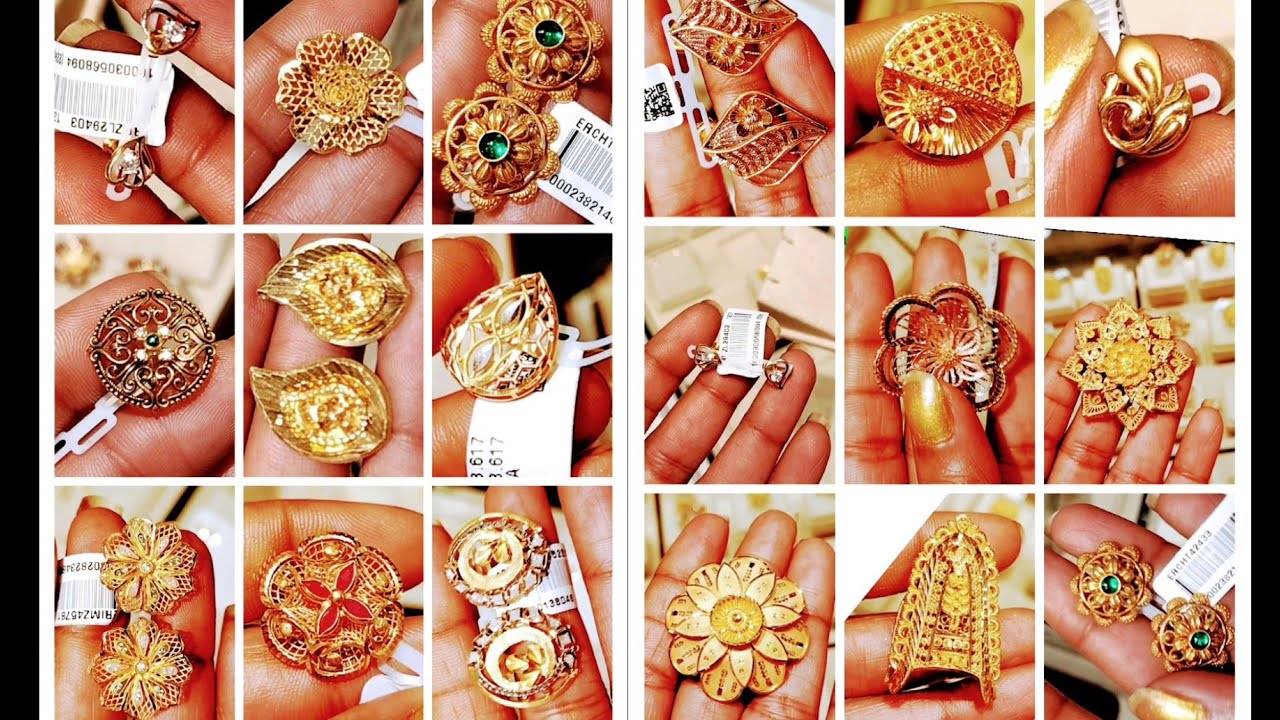 3gm only😳super light weight 22KT gold cocktail ring/stud earring from Malabar-perfect options 
