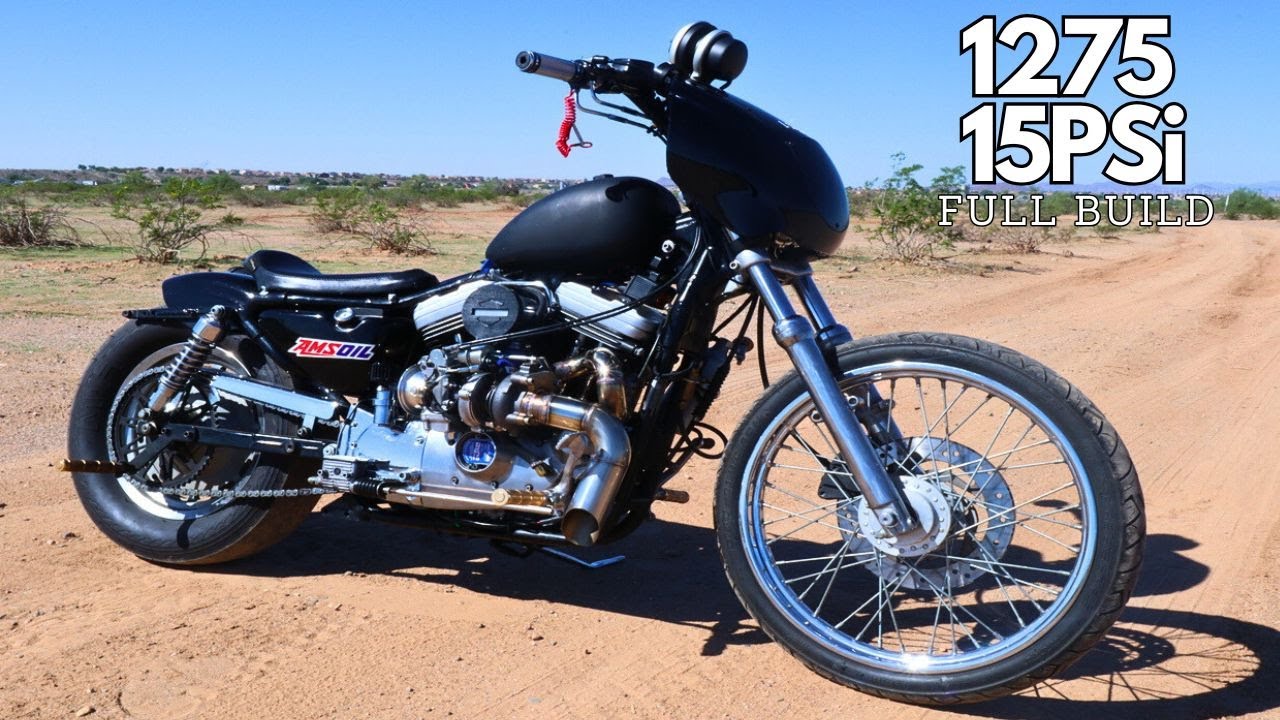 Turbo 1275cc Drag Race Sportster on E85 | FULL BUILD Timelapse