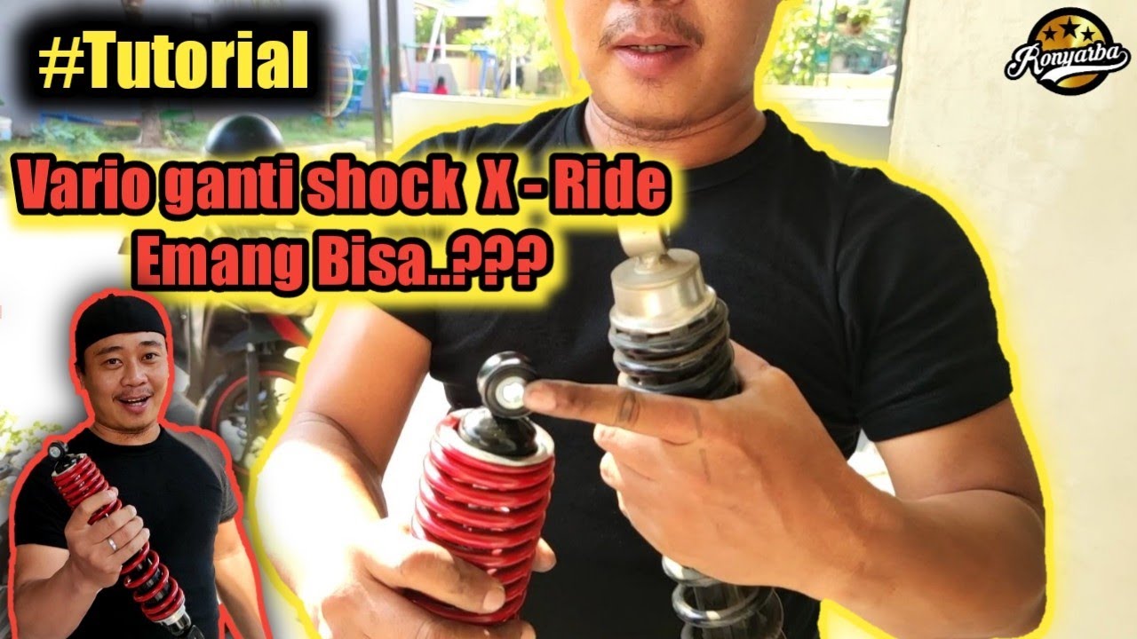 Ganti Shock Belakang Vario 125 dengan Shock Yamaha X - Ride